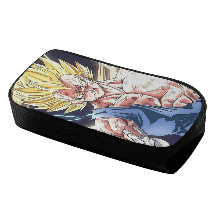 DBZ Majin Vegeta Saiyan Prince Fight Injure Manga Style Trending Pencil Bag