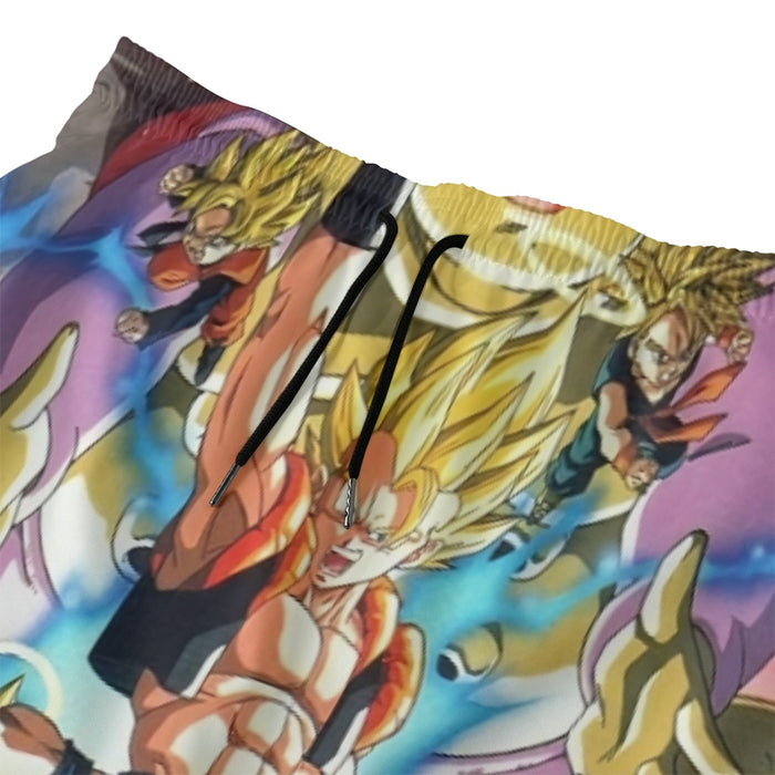 DBZ Goku Vegeta Fusion Saiyan Gogeta Colorful Design Streetwear Beach Pants