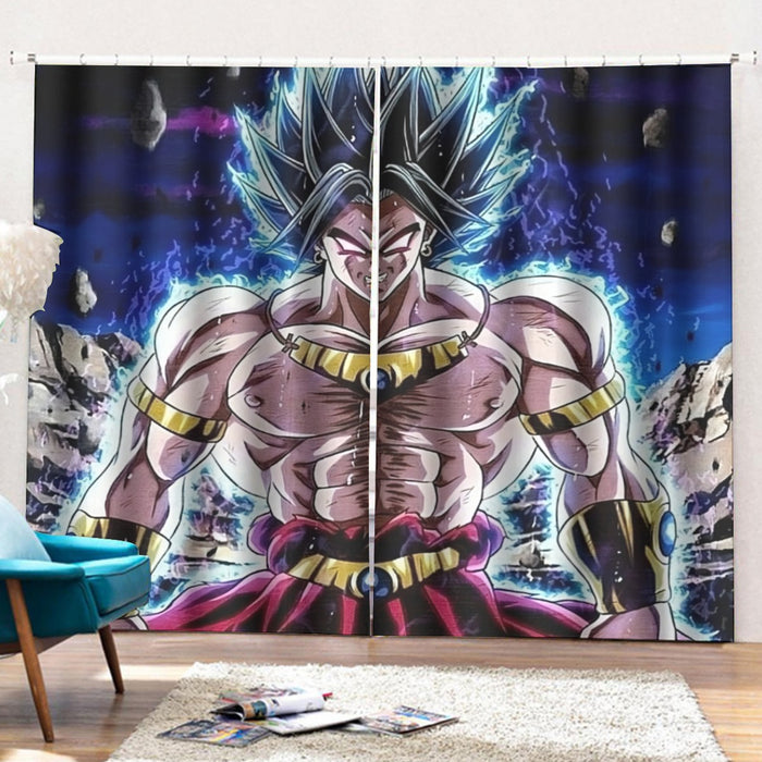 DBZ Legendary Super Saiyan Broly With Black Hair Curtains with Hooks