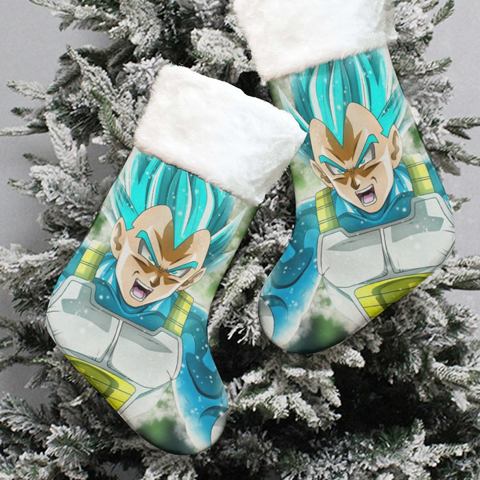 Dragon Ball Super Blue Vegeta Super Saiyan God Cool Christmas Socks