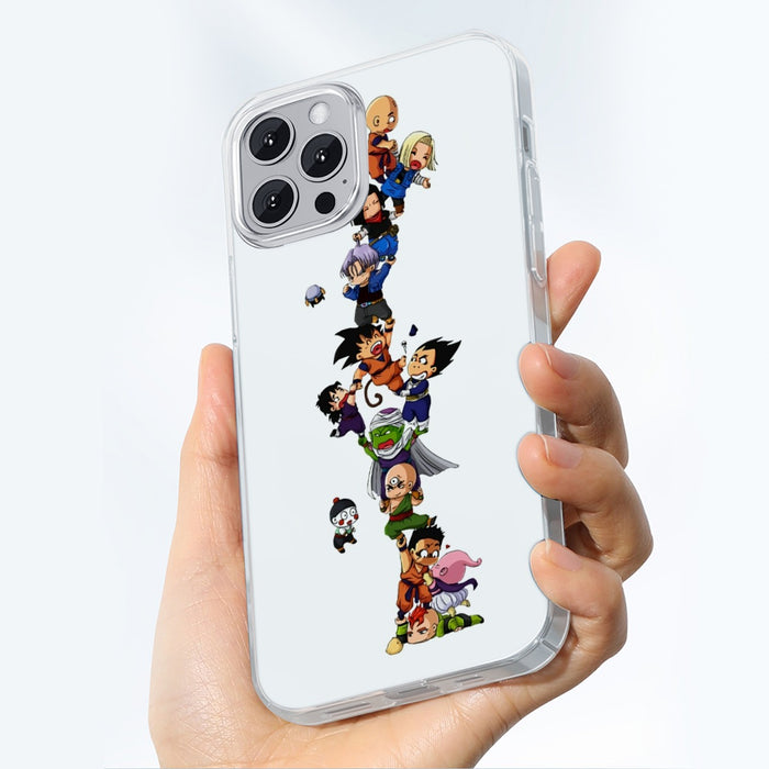 Dragon Ball Z Cute Adorable Chibi DBZ Characters White iPhone 13 Case