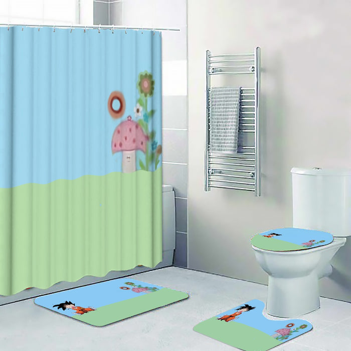 Dragon Ball Goku Kid Cute Day Dreamer Sleeping Anime Design Four-piece Bathroom