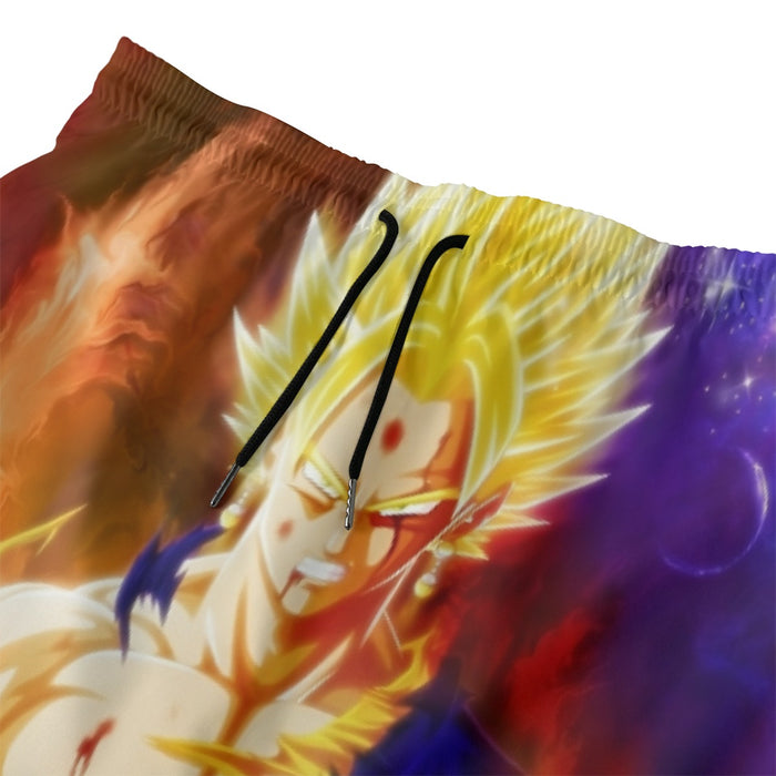 Dragon Ball Z Vegito Super Saiyan Angry Bruised Dope Beach Pants