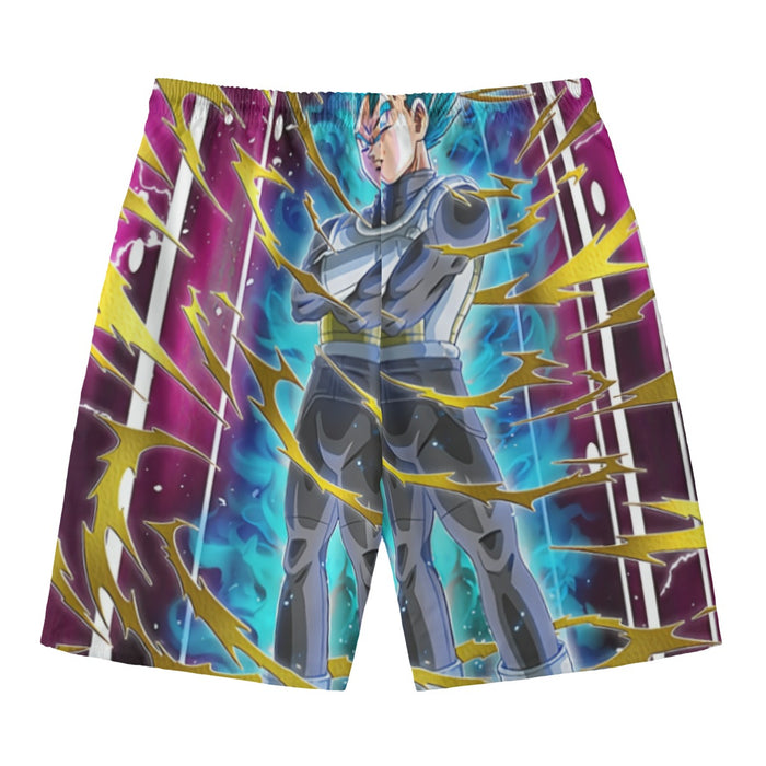 Dragon Ball Vegeta Super Saiyan God Blue SSGSS Aura Power Dope Design Beach Pants