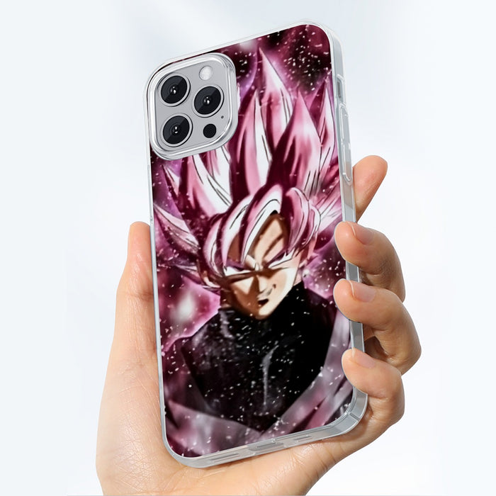 Dragon Ball Z Super Saiyan Goku Black Rose Pink iPhone 13 Case