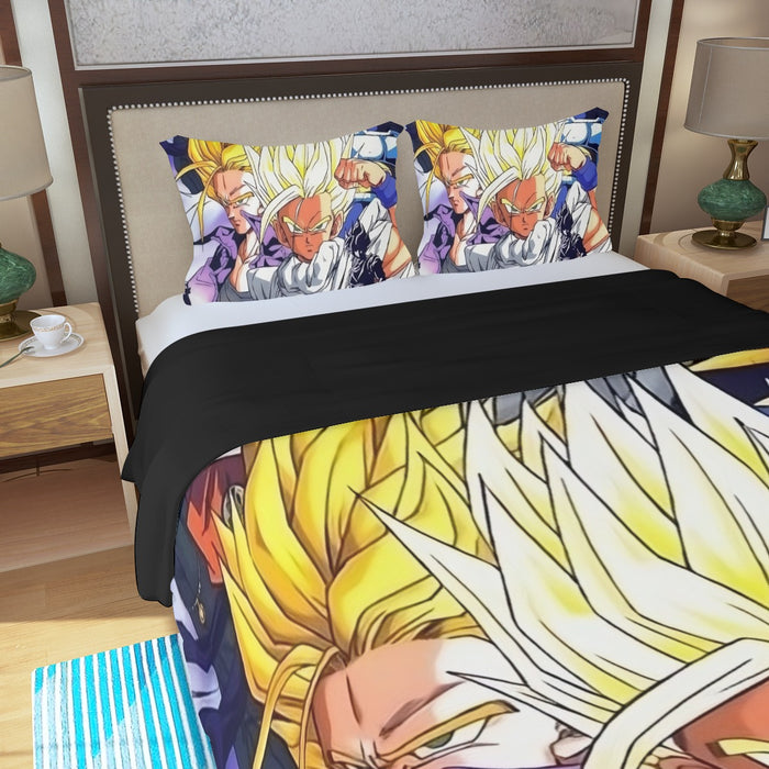 Dragon Ball Trunks Gohan Young Generation Super Saiyan Color Style Three Piece Duvet Cover Set