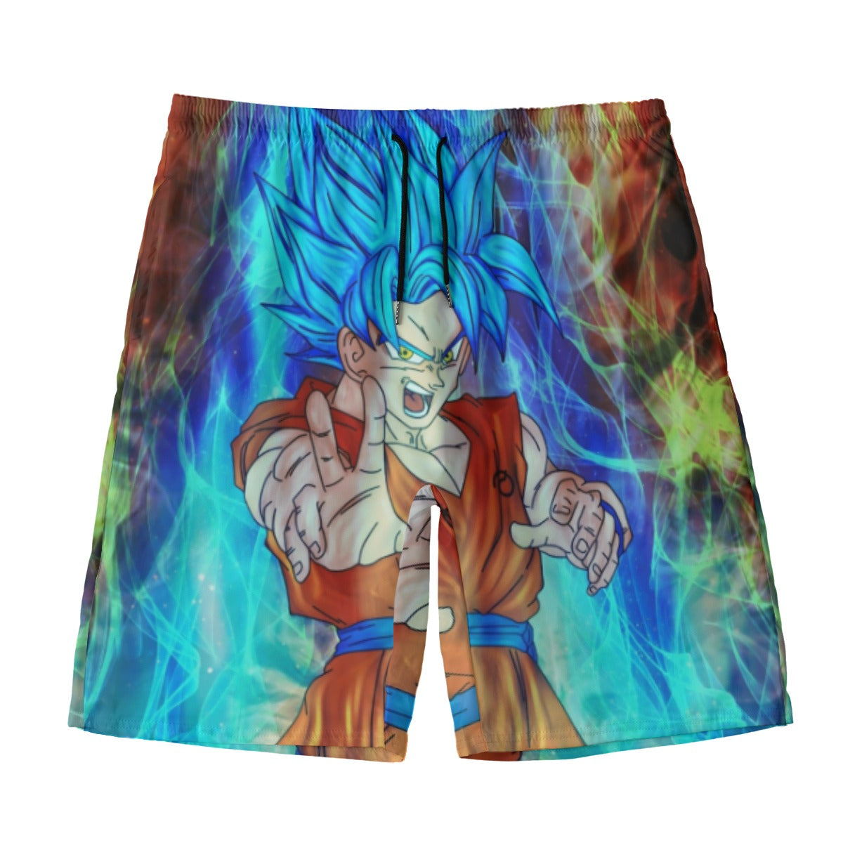 DBZ Goku Super Saiyan God Blue SSGSS Power Aura Fire Theme Design Beach ...