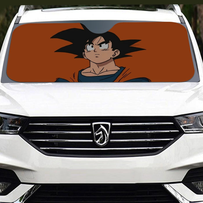 Goku Orange Minimalistic Background Windshield Sunshade