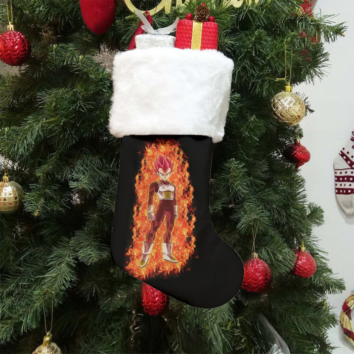 DBZ Vegeta Super Saiyan God Whis Symbol Fire Aura Streetstyle Christmas Socks