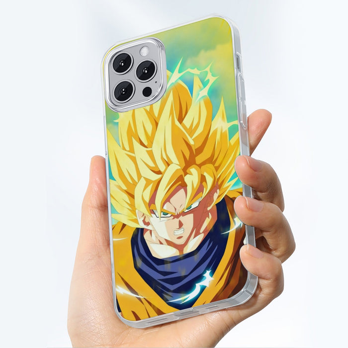 Dragon Ball Goku Super Saiyan Hero Thunder Design Street Style iPhone 13 Case
