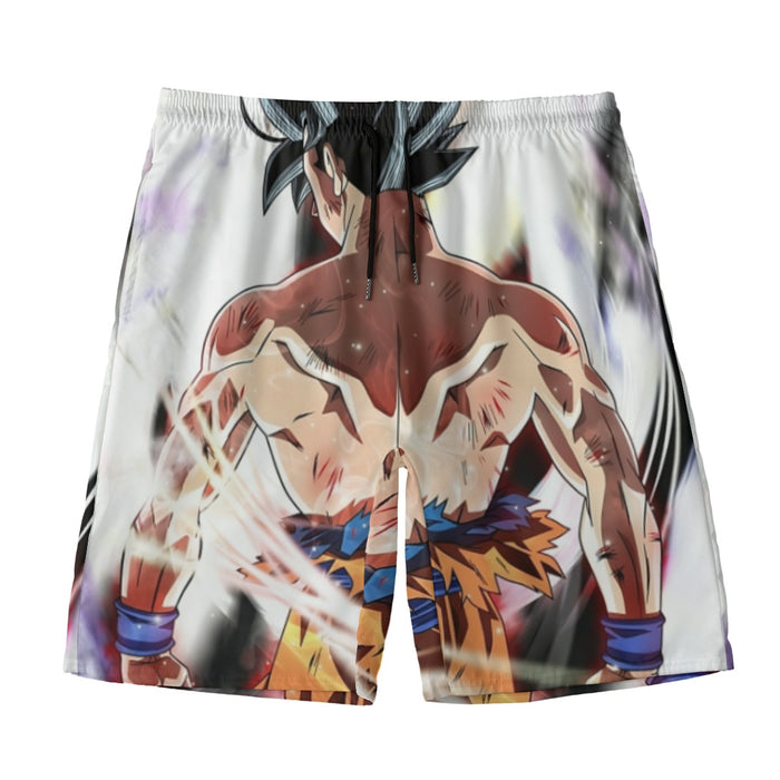 Dragon Ball Goku Damaged Battle Muscular Powerful Aura Beach Pants
