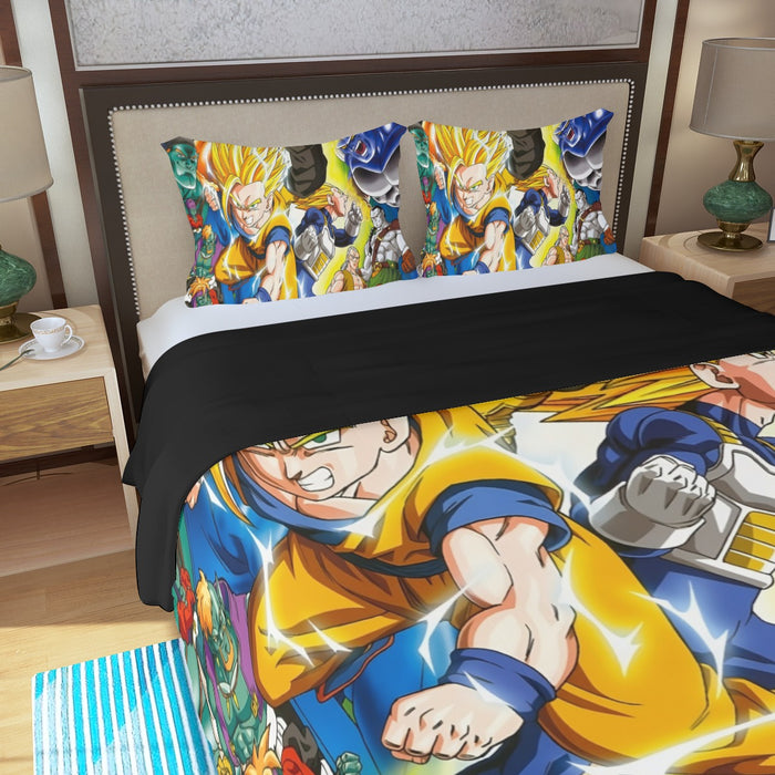 Dragon Ball Gohan Kid Super Saiyan Villain Vibrant Color Design  Three Piece Duvet Cover Set