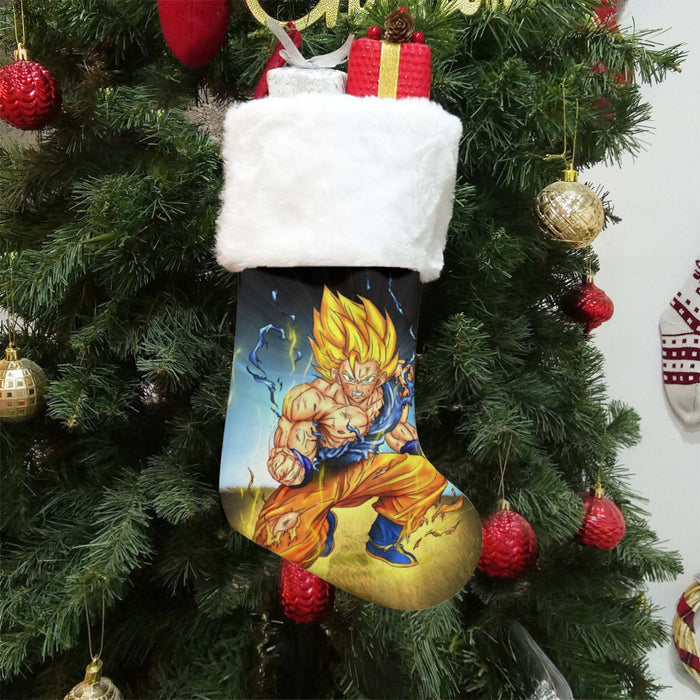 DBZ Goku Super Saiyan Thunder Power Damage Fight Cool Design Christmas Socks