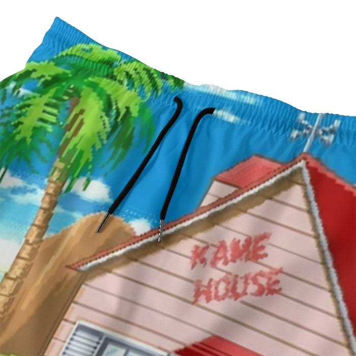 Dragon Ball Master Roshi's Kame House Cartoon Style Beach Pants