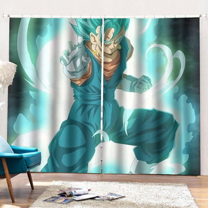 Dragon Ball Vegito Potara Fusion Dope 3D Full Print Curtains with Hooks