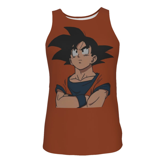 Goku Orange Minimalistic Background Tank Top