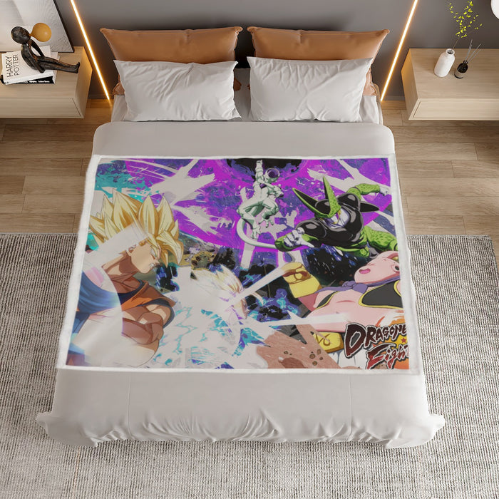 Dragon Ball Z  Goku and Vegeta Vs Frieza and Cell Household Warm Blanket