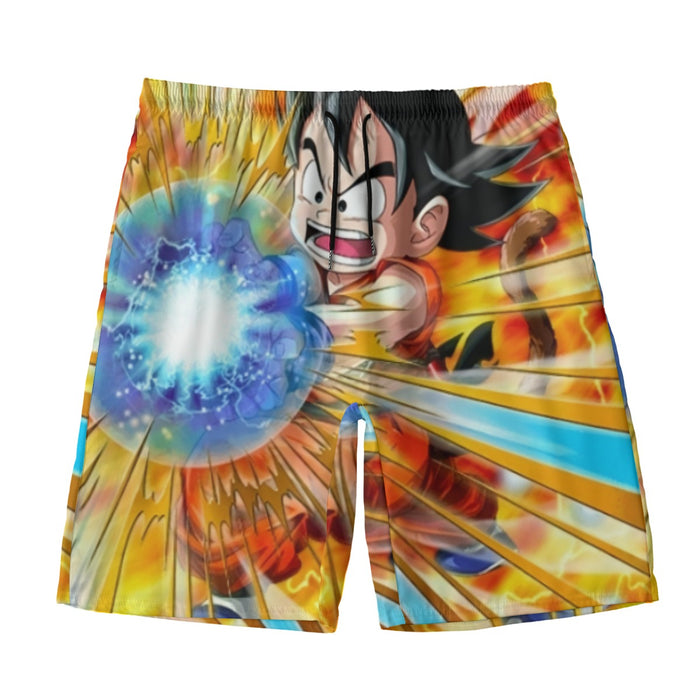 Dragon Ball Energy Kid Goku Blue Kamehameha Beach Pants