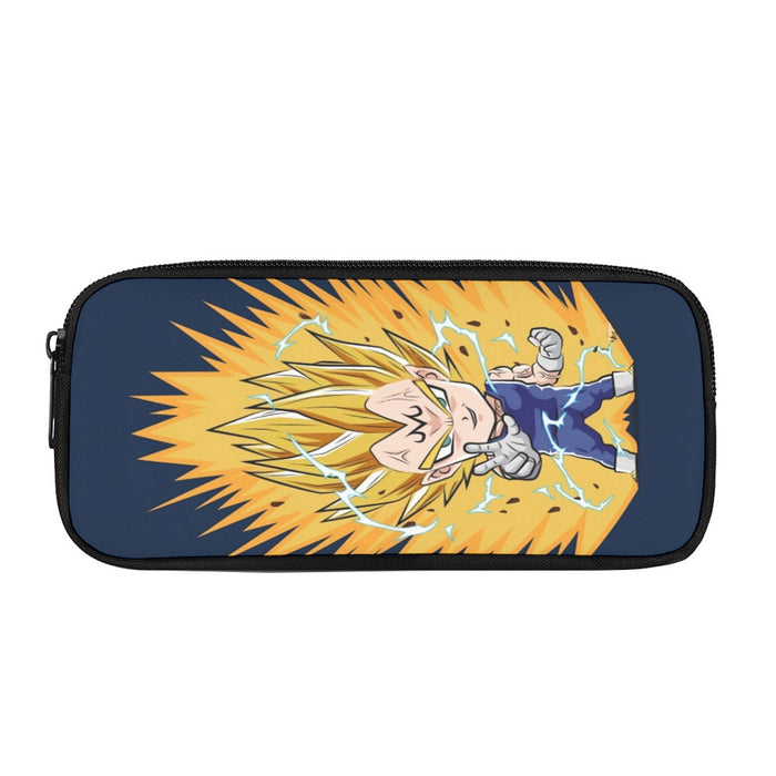 DBZ Majin Vegeta Super Saiyan Prince Power Aura Chibi Sketch Pencil Bag