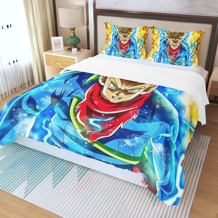 DBZ Rage Super Saiyan Trunks Portrait Unique Style Three Piece Duvet Cover Set