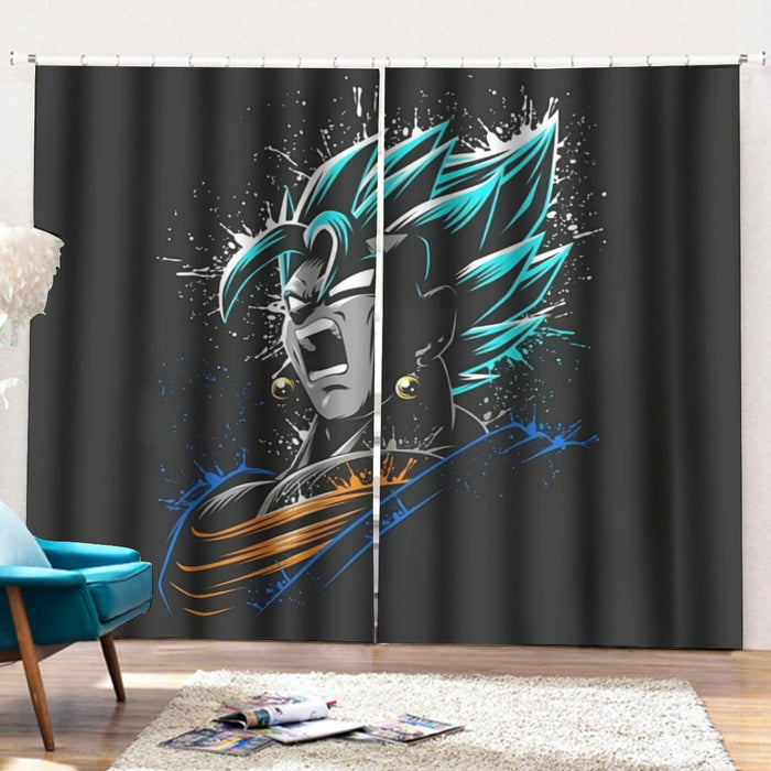 Dragon Ball Super  SSJ Blue Goku Rage Curtains with Hooks