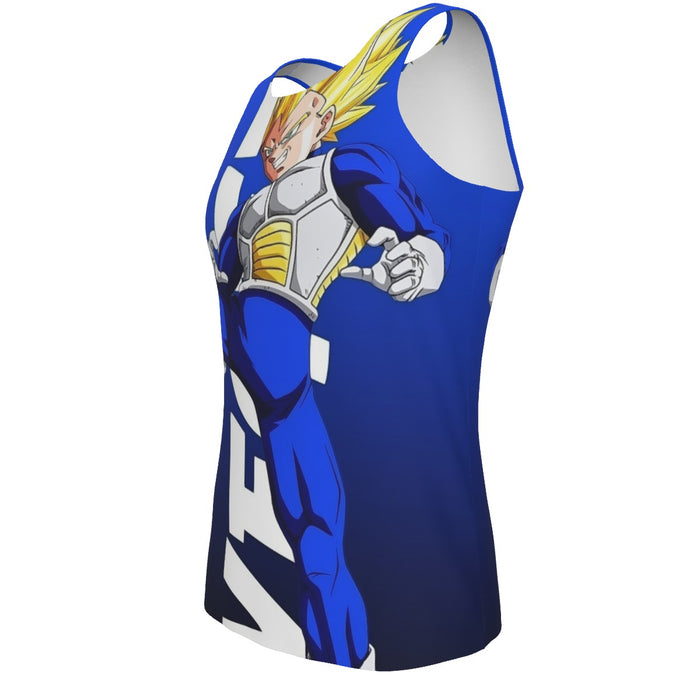 Vegeta With Background Word Dragon Ball Tank Top