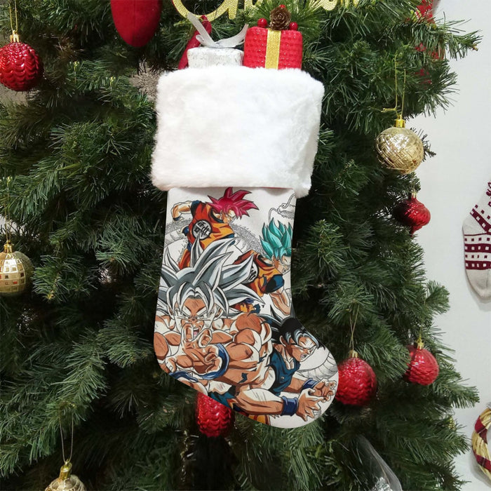 DBS Goku SSJ Transformations White God Blue Red Kaioken Ultra Instinct Christmas Socks