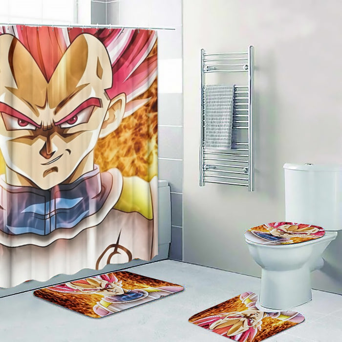 Dragon Ball Super Saiyan God Red Vegeta Cool Casual Four-piece Bathroom