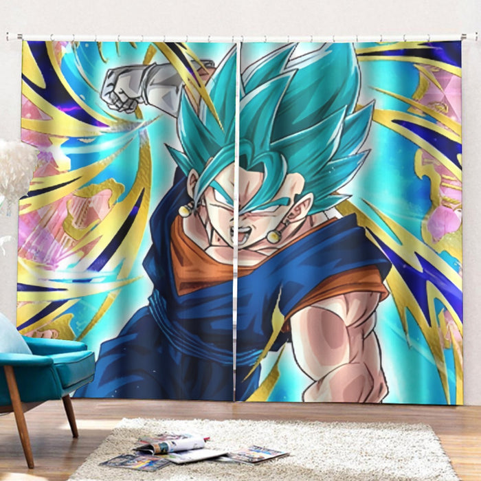 Dragon Ball Super Vegito Ultra Instinct Cool Colorful Curtains with Hooks