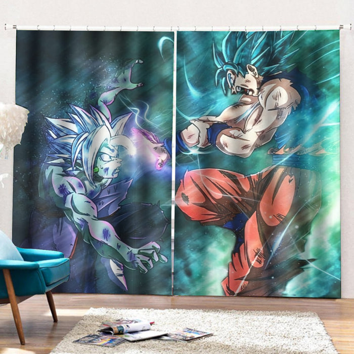 Dragon Ball Fused Zamasu Goku Blue Super Saiyan Epic Curtains with Hooks