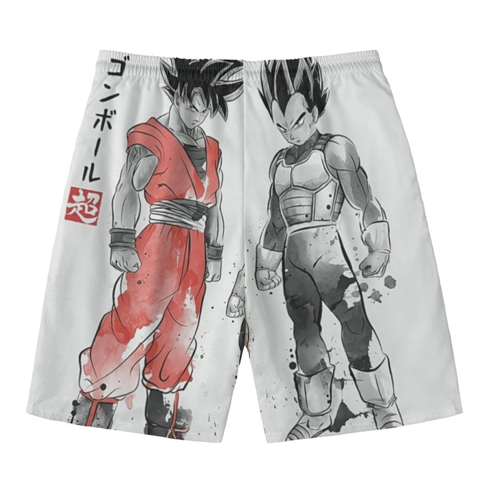 Watercolor Goku And Vegeta Posing Dragon Ball Z Beach Pants