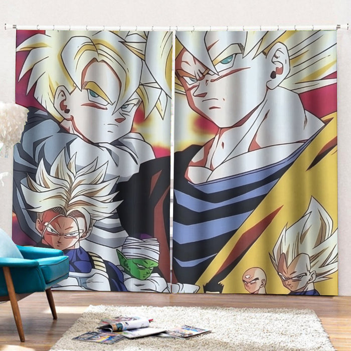 Dragon Ball Z Angry Super Saiyan Fighters Curtains with Hooks