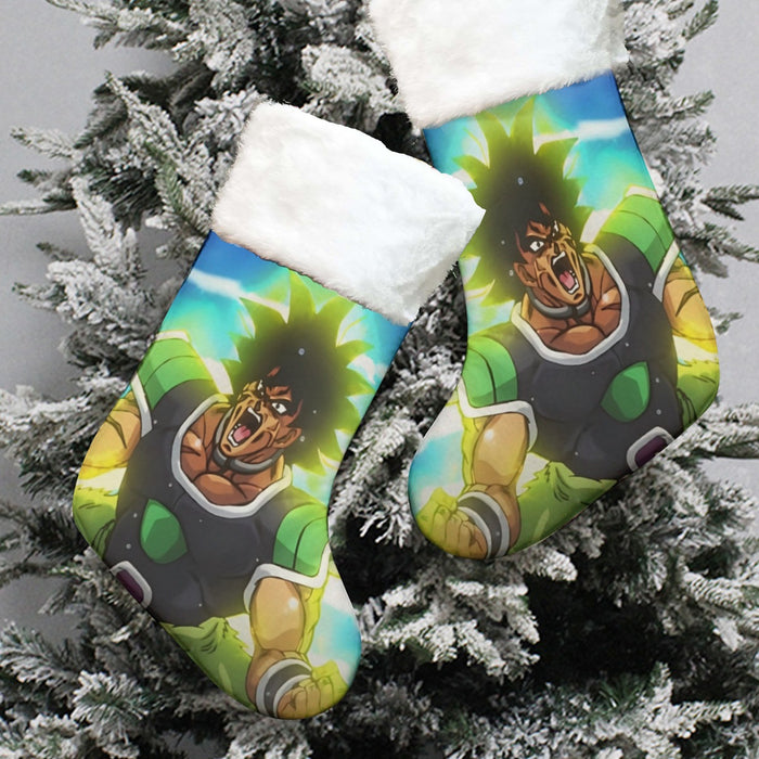 Dragon Ball Z Broly Wearing His Control Mechanism Christmas Socks