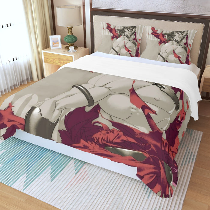 Dragon Ball Legendary Super Saiyan Broly Dope Gray Three Piece Duvet Cover Set