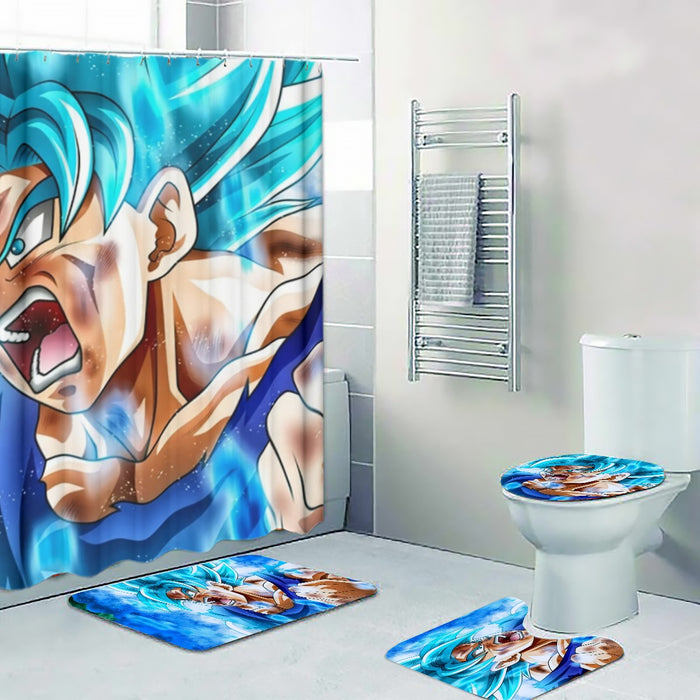 Dragon Ball Goku Blue Kaioken Ultra Instinct Epic 3D Four-piece Bathroom