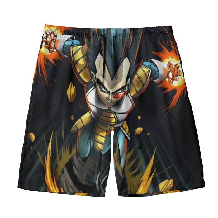 Dragon Ball Armored Vegeta Double Galick Cannon Dope Beach Shorts