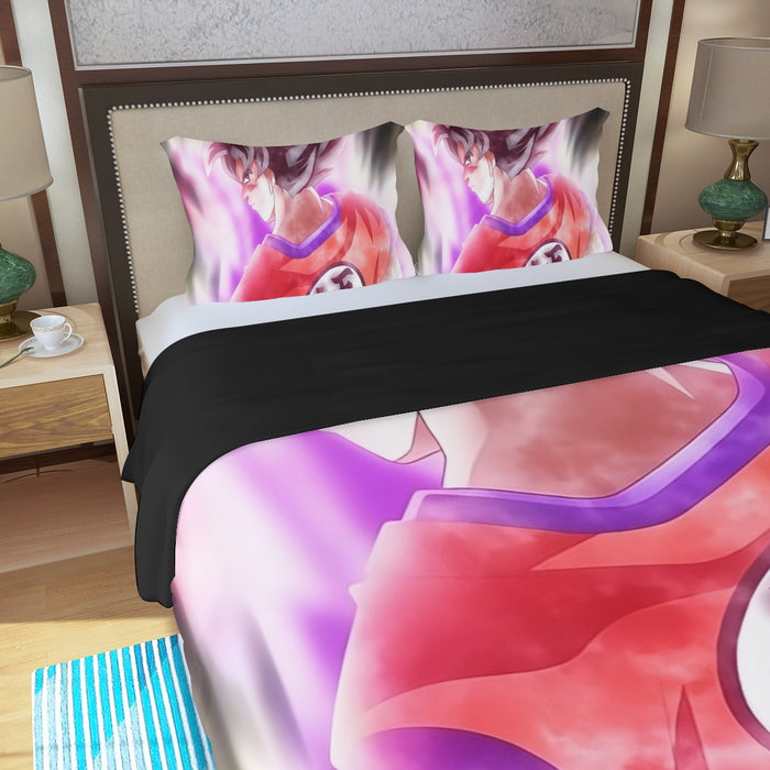 Dragon Ball Super Goku Kaioken Cool Purple Aura Casual Three Piece Duvet Cover Set