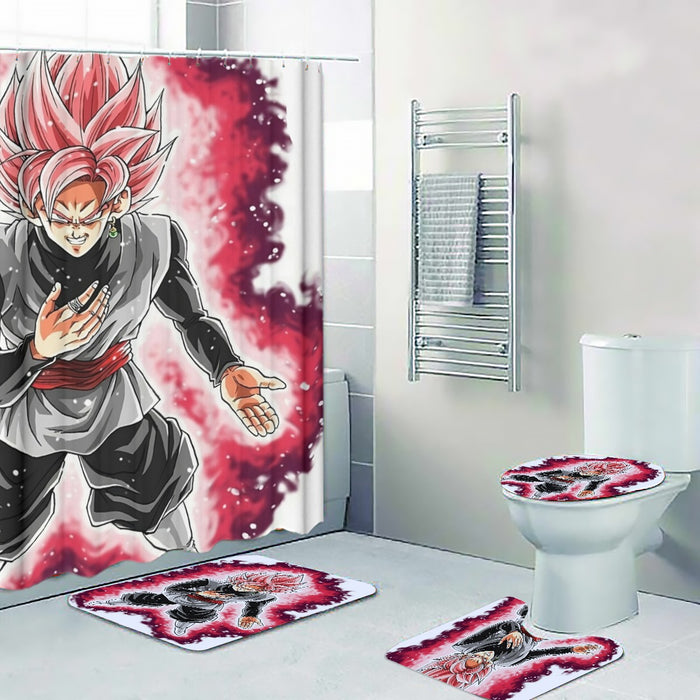 Dragon Ball Super Black Goku Rose 2 Super Saiyan Grin Four-piece Bathroom