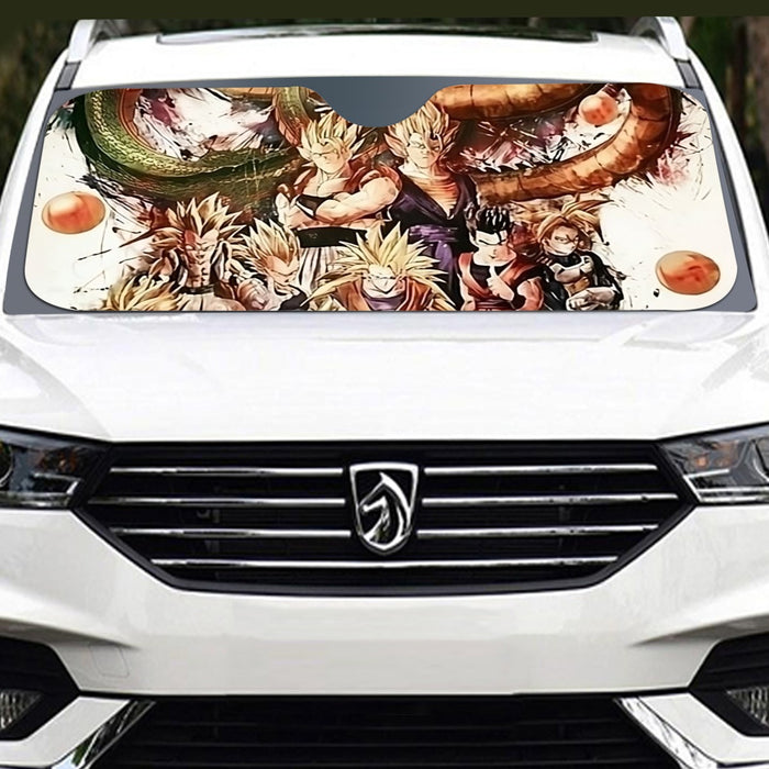 Dragon Ball  Ultimate Shenron x Saiyans Windshield Sunshade