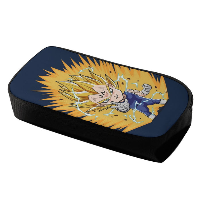 DBZ Majin Vegeta Super Saiyan Prince Power Aura Chibi Sketch Pencil Bag