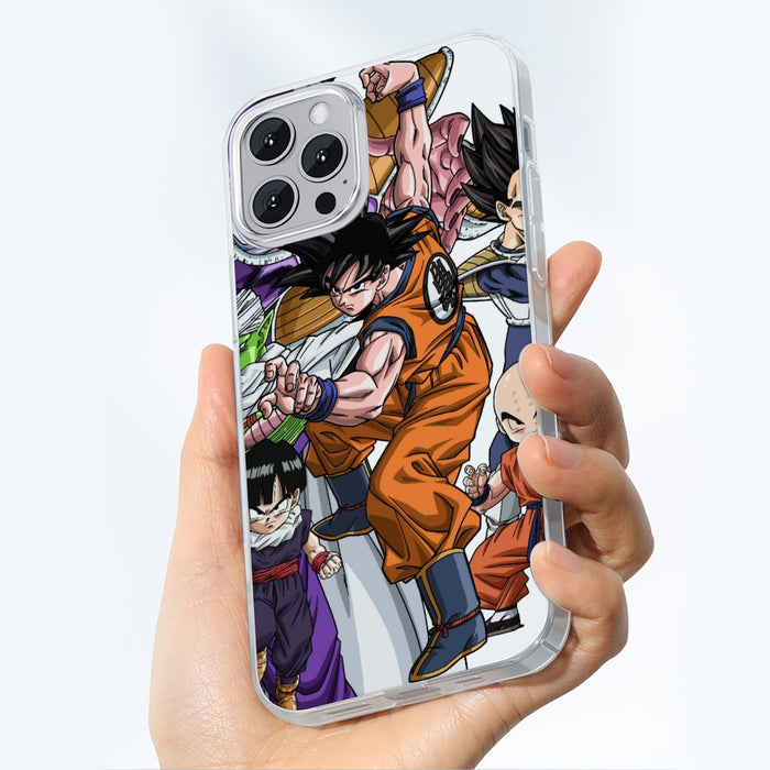 DBZ Goku Fighting Stance Gohan Piccolo Krillin Vegeta Frieza Color iPhone 13 Case