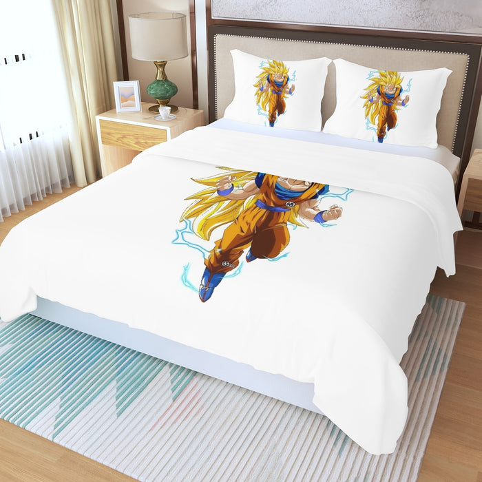 Goku Super Saiyan 3 Three Piece Duvet Cover Set