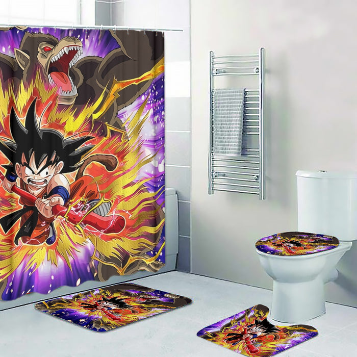 Great Ape Monkey Warrior Angry Kid Goku Fighting 3D Four-piece Bathroom