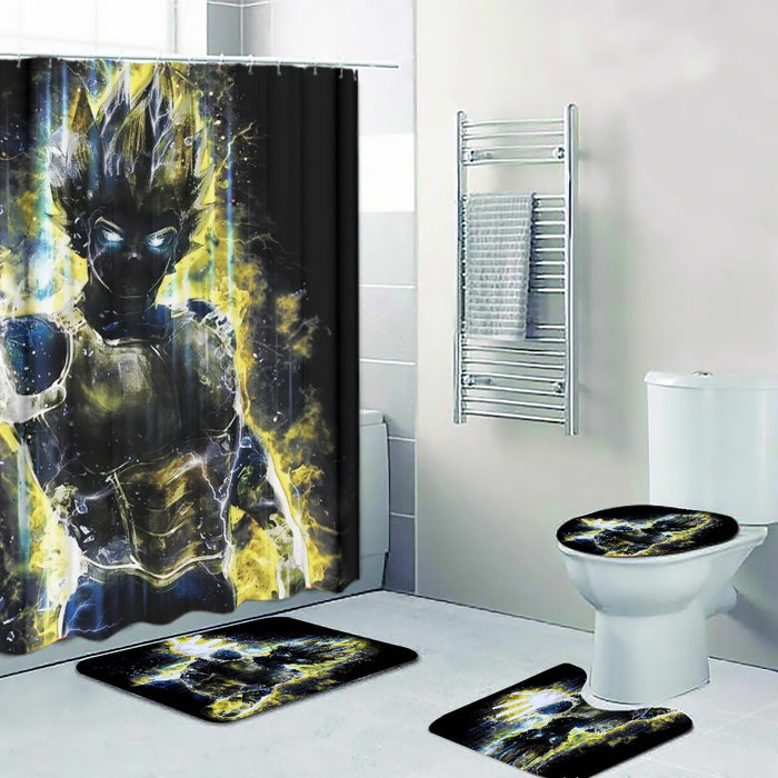 Dragon Ball Z Super Saiyan Vegeta Yellow Aura Epic Four-piece Bathroom