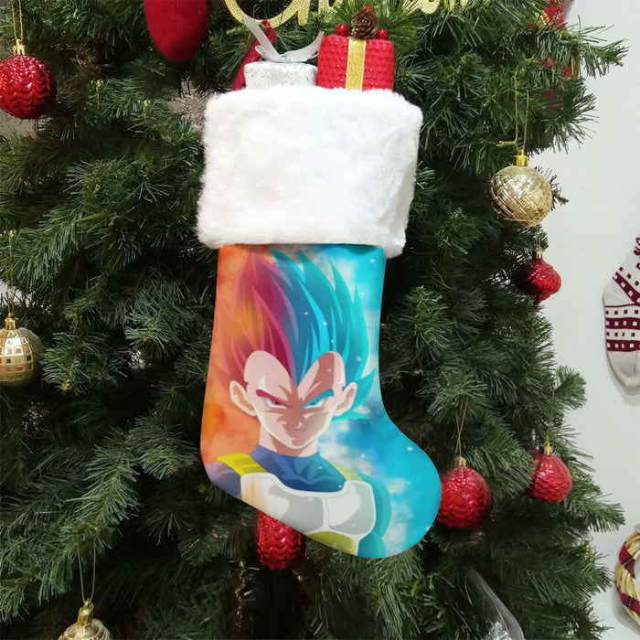 DBZ Vegeta Super Saiyan God Blue SSGSS Cool Portraits Christmas Socks