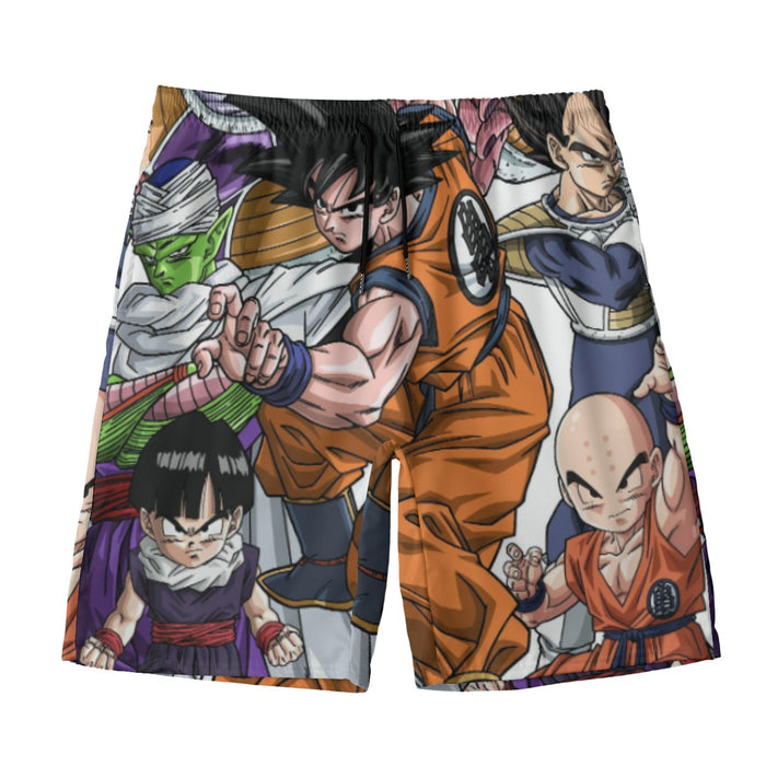 DBZ Goku Fighting Stance Gohan Piccolo Krillin Vegeta Frieza Color Beach Pants