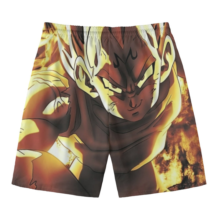 Dragon Ball Z Dope Majin Vegeta Grin Yellow Aura Beach Pants