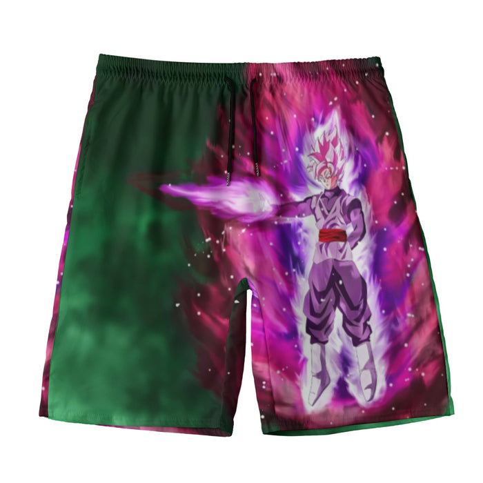 Goku Black Super Saiyan Rose Power Aura Streetwear Design Beach Pants