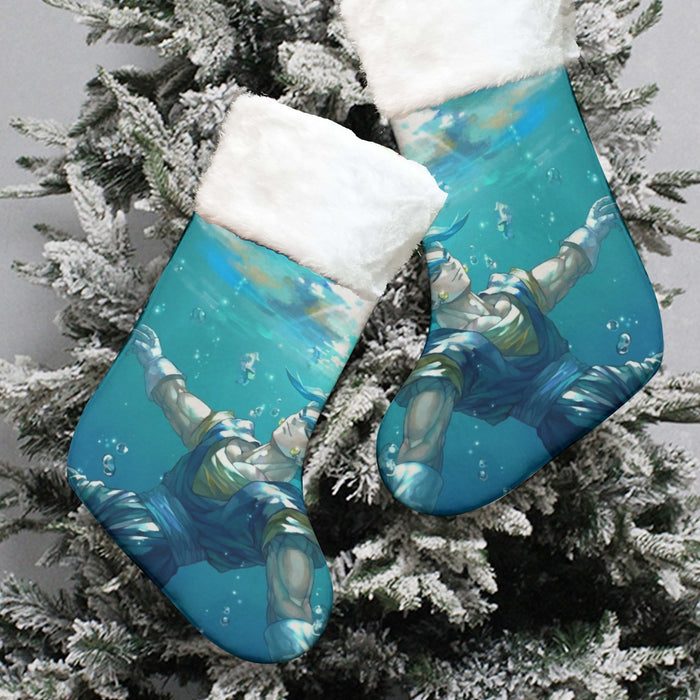 DBZ Relax Gogeta Ocean Blue Saiyan SSGSS Dope Design Christmas Socks