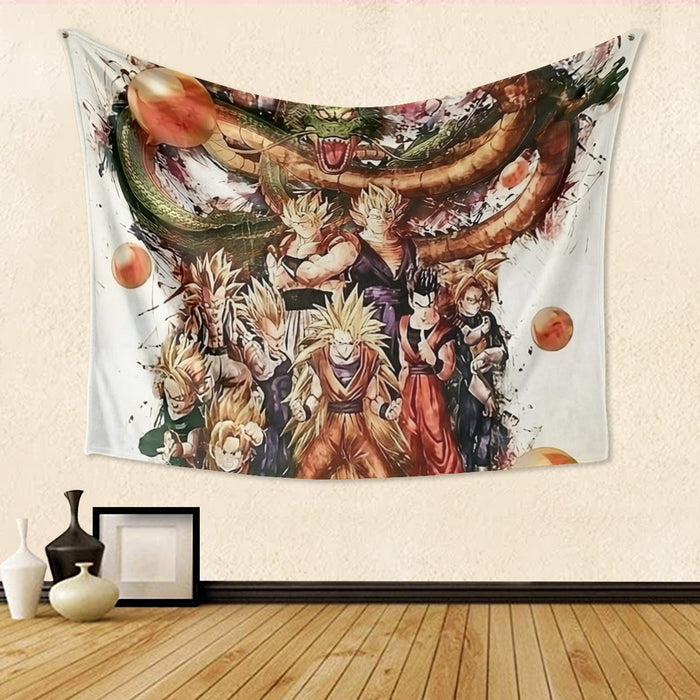 Dragon Ball  Ultimate Shenron x Saiyans Tapestry